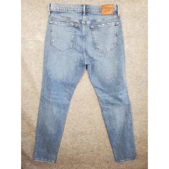 Women's Abercrombie & Fitch 32/32 Vintage Stretch 90s Slim Distressed Jeans - Picture 2 of 7